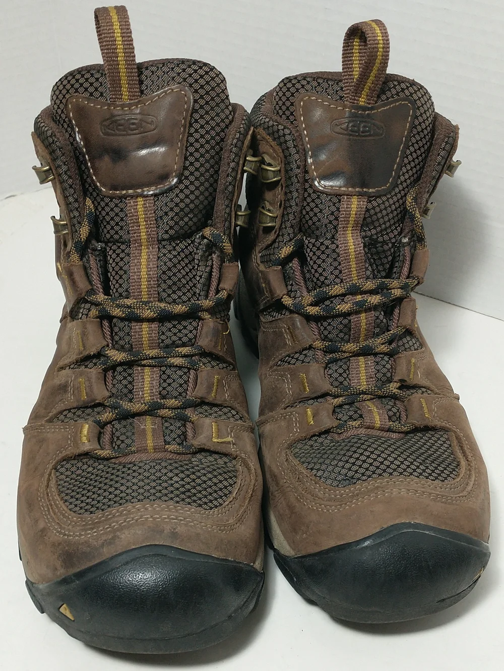 Keen Gypsum II Mid Waterproof Leather Hiking Boot, Men's Size 9.5, Brown/Black